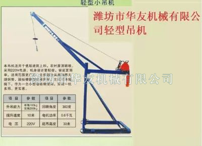 點(diǎn)擊查看詳細(xì)信息<br>標(biāo)題：華友機(jī)械家用小吊機(jī) 閱讀次數(shù)：9888